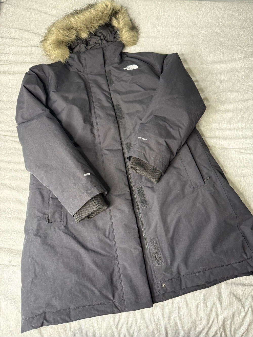 The North Face Women’s Black Arctic Parka with Faux Fur Hood